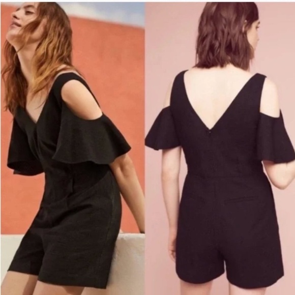 “ELEVENSES” Anthropologie Off the Shoulder Romper - Picture 3 of 16